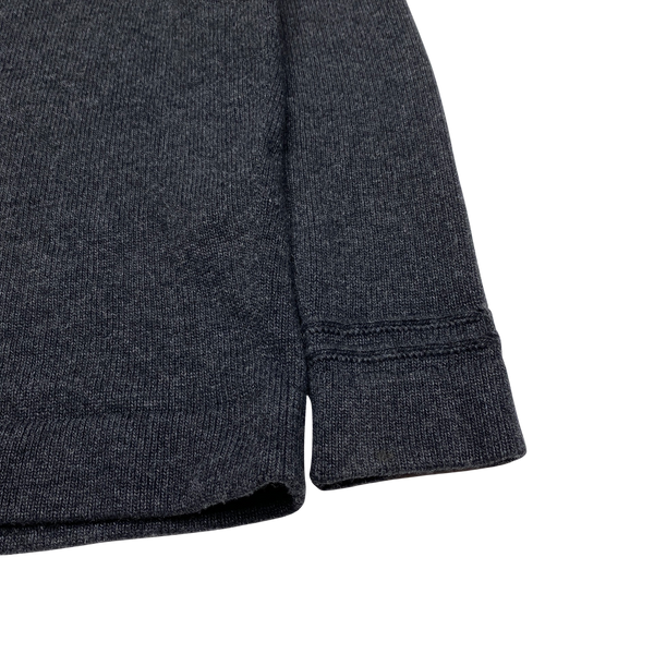 Stone Island 2018 Dark Grey Lambswool Quarter Zip Pullover