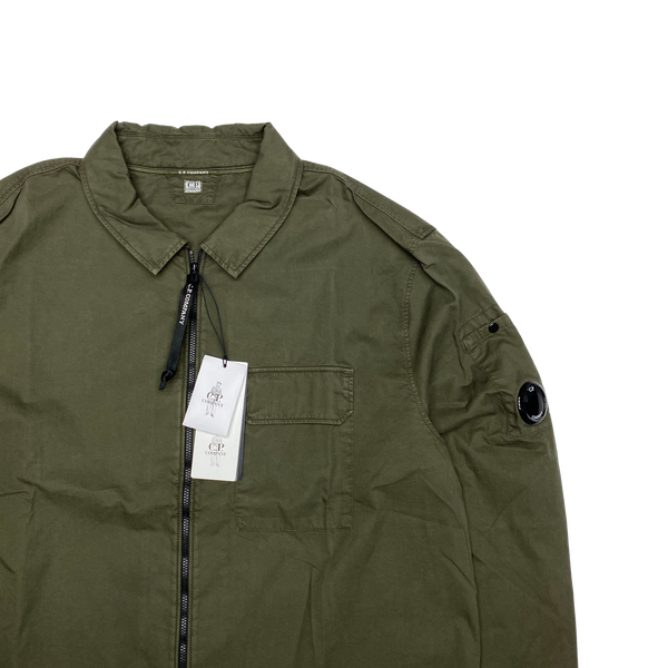 CP Company Khaki Green Lens Viewer Overshirt