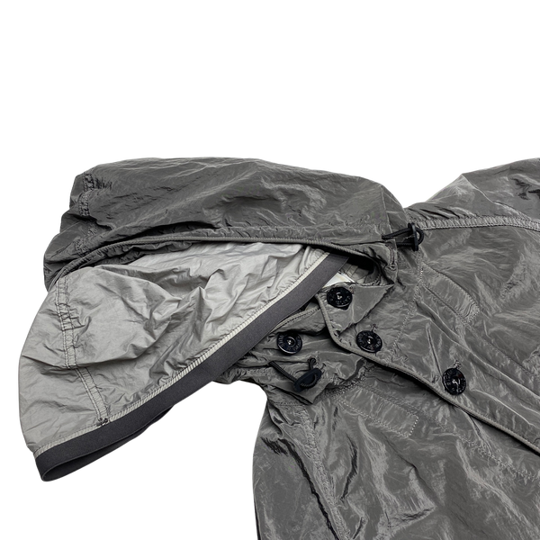Stone Island 2014 Silver Nylon Metal Duel Layer Hood Jacket