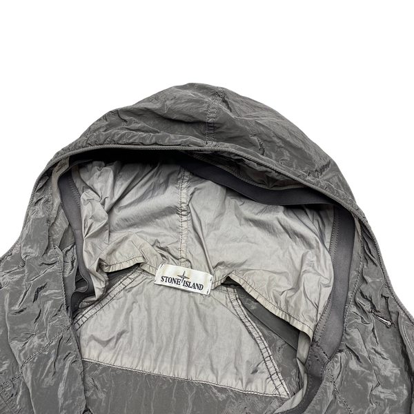 Stone Island 2014 Silver Nylon Metal Duel Layer Hood Jacket
