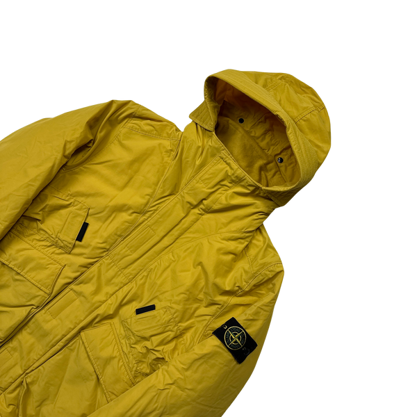 Stone Island Yellow Micro Reps Primaloft Lined Jacket - Small