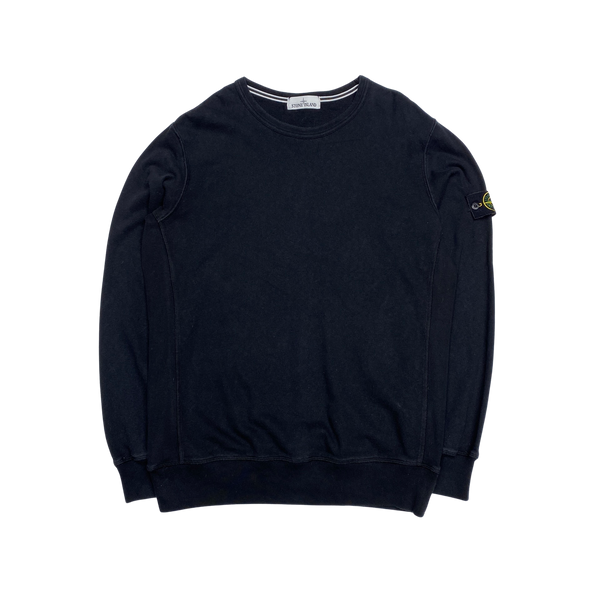 Stone Island 2015 Black Cotton Crewneck Jumper