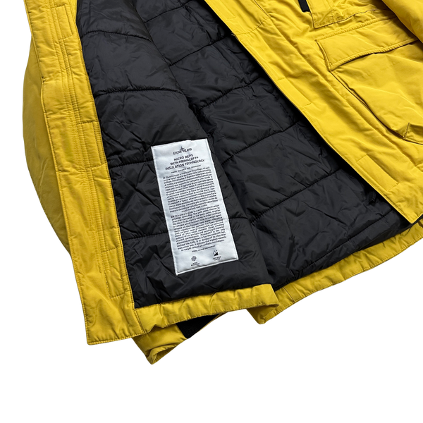 Stone Island Yellow Micro Reps Primaloft Lined Jacket - Small
