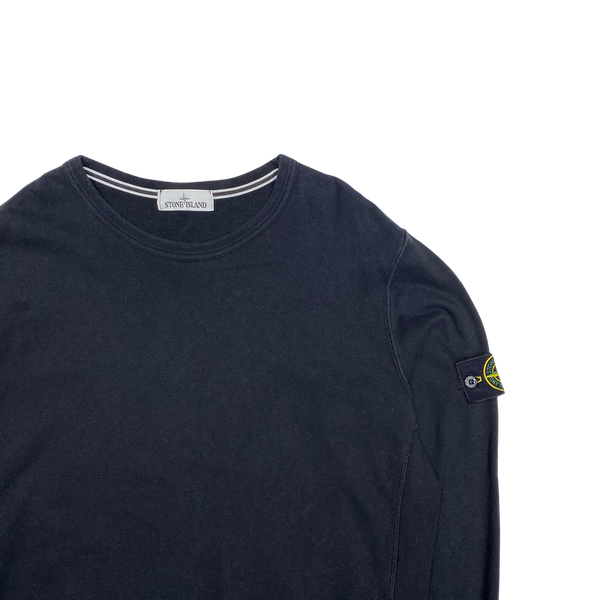 Stone Island 2015 Black Cotton Crewneck Jumper