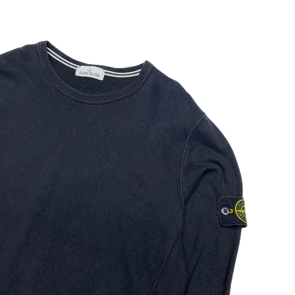 Stone Island 2015 Black Cotton Crewneck Jumper