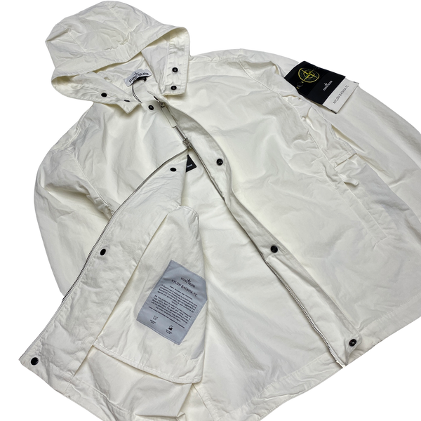 Stone Island White Nylon Batavia TC Jacket