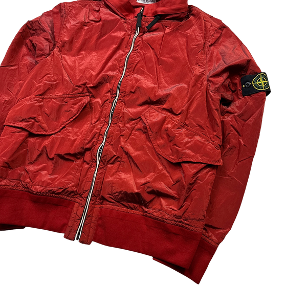 Stone Island 2008 Red Nylon Metal Shimmer Jacket - XL