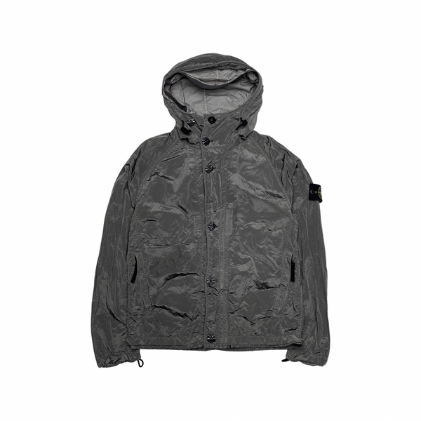 Stone Island 2014 Silver Nylon Metal Duel Layer Hood Jacket