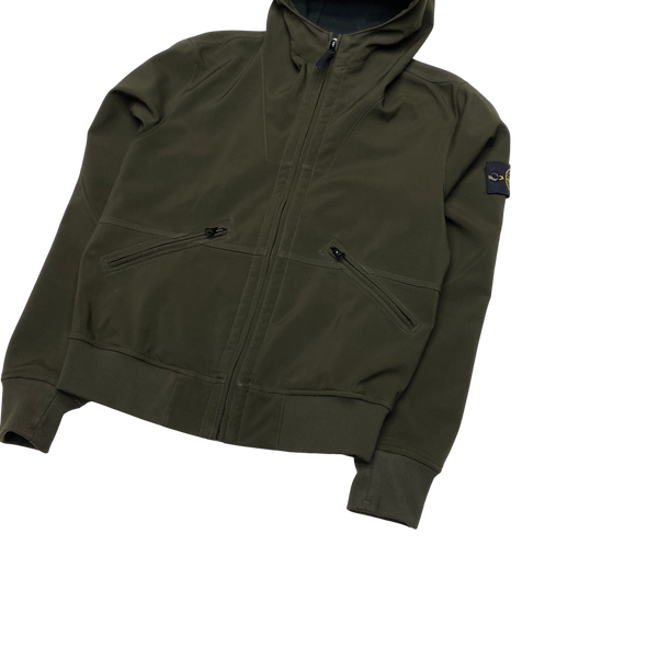 Stone Island 2011 Khaki Green Fleece Lined Soft Shell R Jacket