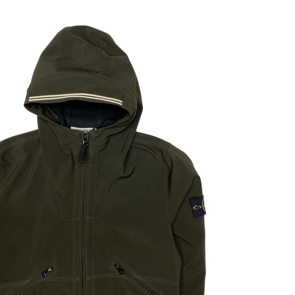 Stone Island 2011 Khaki Green Fleece Lined Soft Shell R Jacket