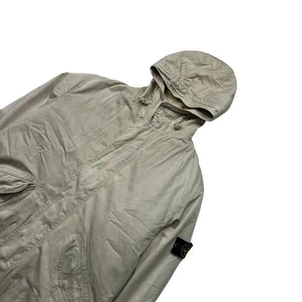 Stone Island 2001 Double Layer Raso Gommato Parka Jacket - XL