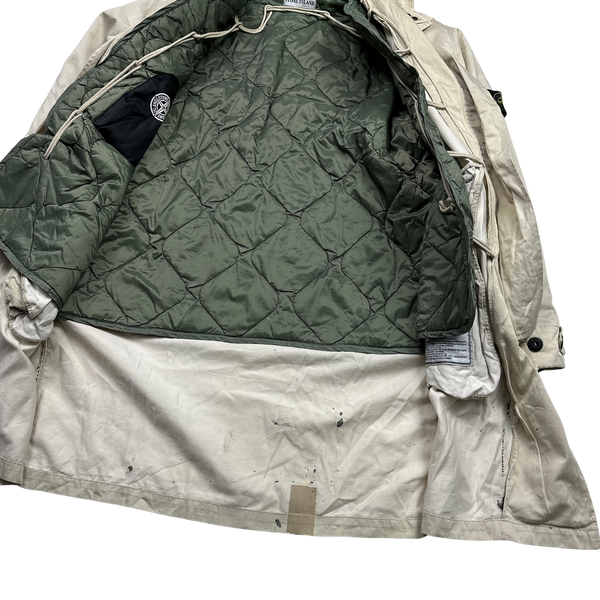 Stone Island 2001 Double Layer Raso Gommato Parka Jacket - XL
