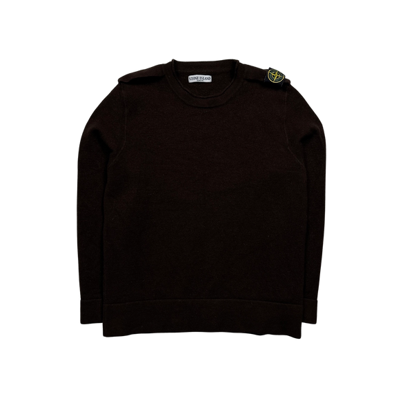 Stone Island 2008 Brown Shoulder Badge Crewneck - XL