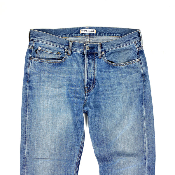 Stone Island Light Blue Denim Regular Fit Jeans