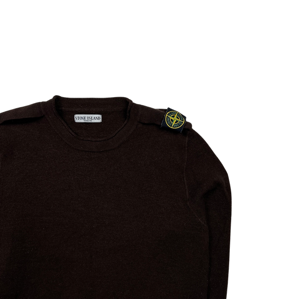 Stone Island 2008 Brown Shoulder Badge Crewneck - XL