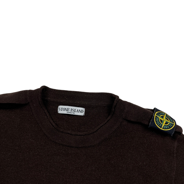 Stone Island 2008 Brown Shoulder Badge Crewneck - XL