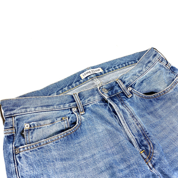 Stone Island Light Blue Denim Regular Fit Jeans