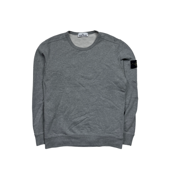 Stone Island 2017 Light Grey Cotton Crewneck Sweatshirt - Large