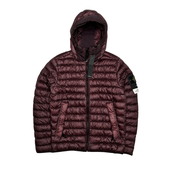 Stone Island 2015 Burgundy Garment Dyed Puffer Jacket