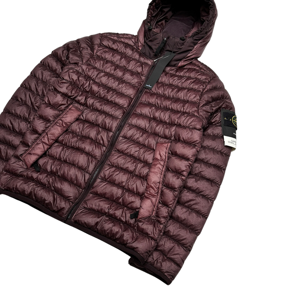 Stone Island 2015 Burgundy Garment Dyed Puffer Jacket