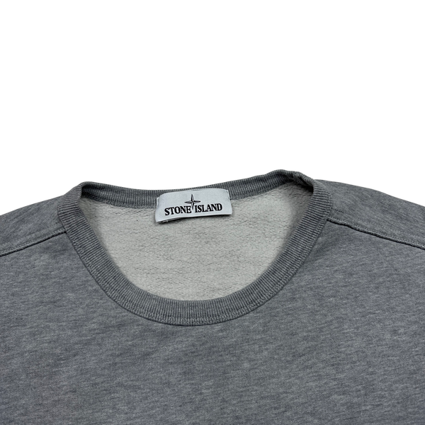 Stone Island 2017 Light Grey Cotton Crewneck Sweatshirt - Large