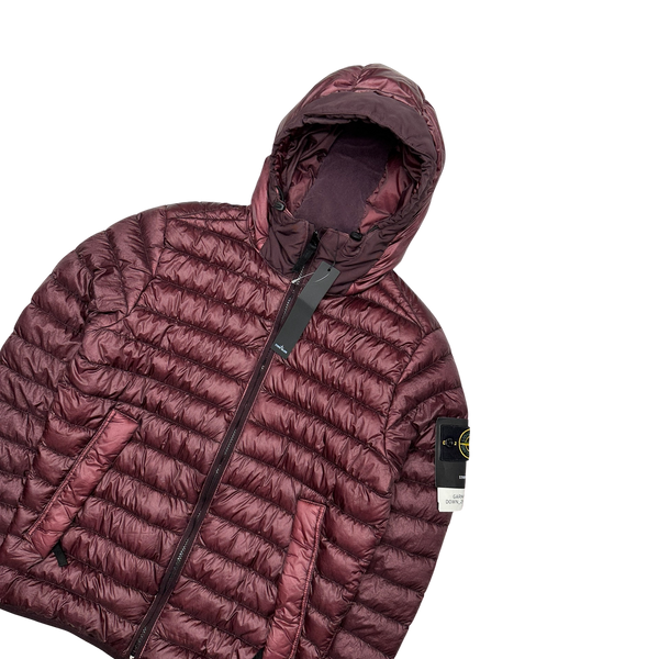Stone Island 2015 Burgundy Garment Dyed Puffer Jacket