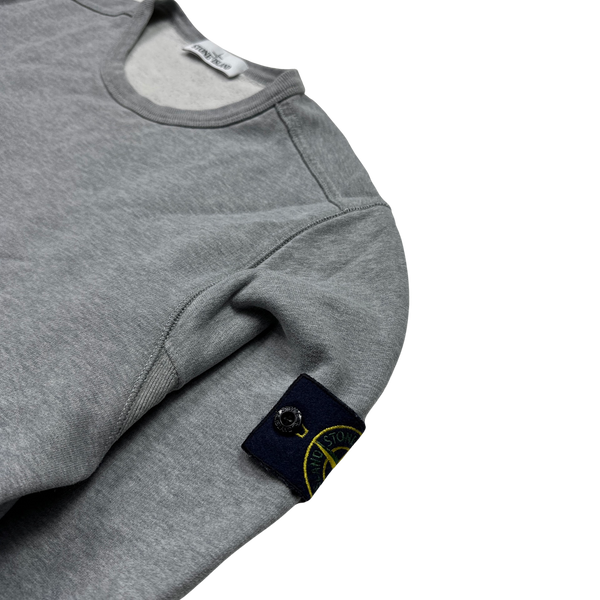 Stone Island 2017 Light Grey Cotton Crewneck Sweatshirt - Large