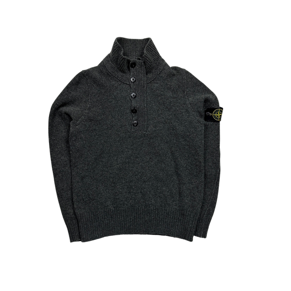 Stone Island 2009 Grey Wool Pullover Knit - Small