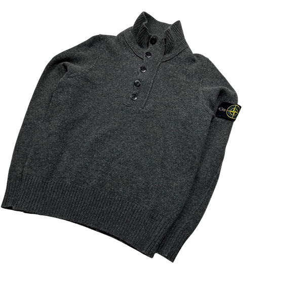 Stone Island 2009 Grey Wool Pullover Knit - Small