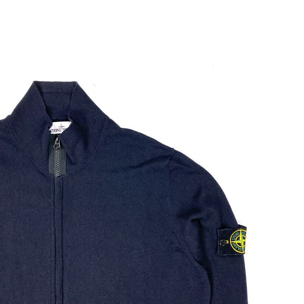 Stone Island Navy Cotton Zipped Jumper