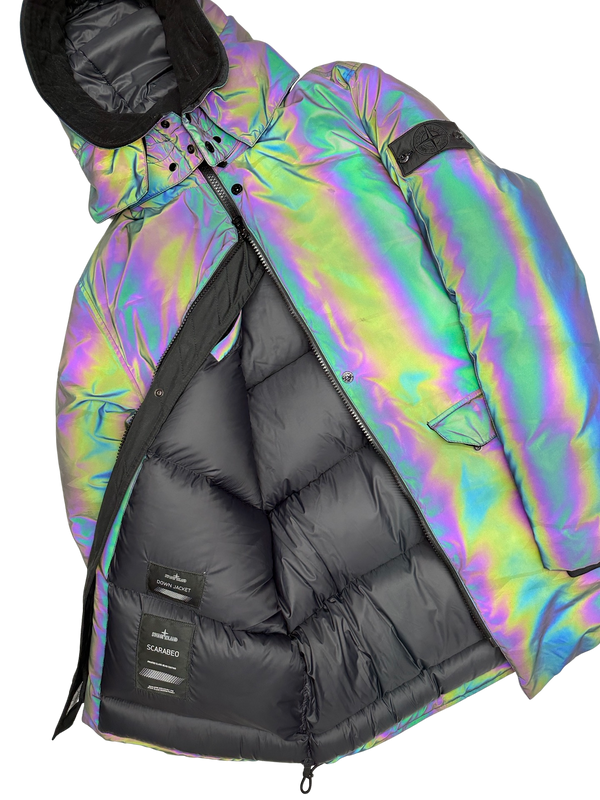 Stone Island 2018 Reflective Scarabeo Down Parka Jacket Mat s Island