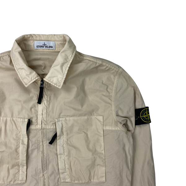 Stone Island Mussola Gommata Beige Overshirt