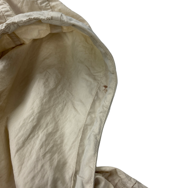Stone Island Cream Garment Dyed Hooded Overshirt
