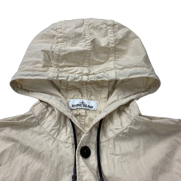 Stone Island Cream Garment Dyed Hooded Overshirt