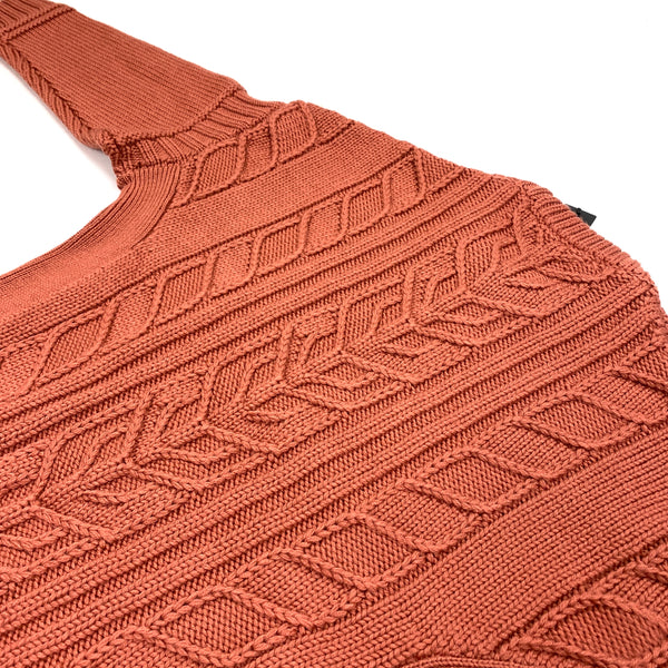 Stone Island Rust Thick Cable Knit