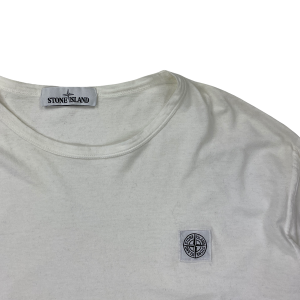 Stone Island White Longsleeve Cotton Top