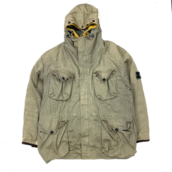 Stone Island 1994 Raso Gommato Multi Pocket Parka Jacket