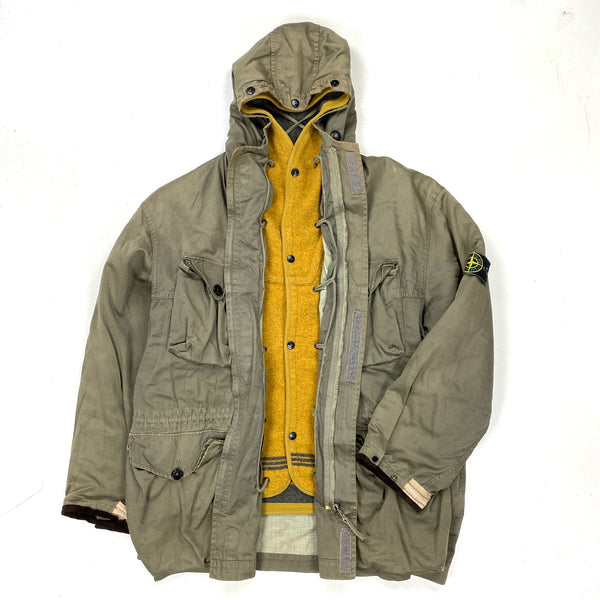 Stone Island 1994 Raso Gommato Multi Pocket Parka Jacket