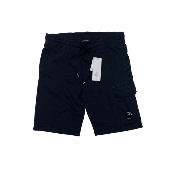 CP Company Black Cotton Lens Viewer Shorts
