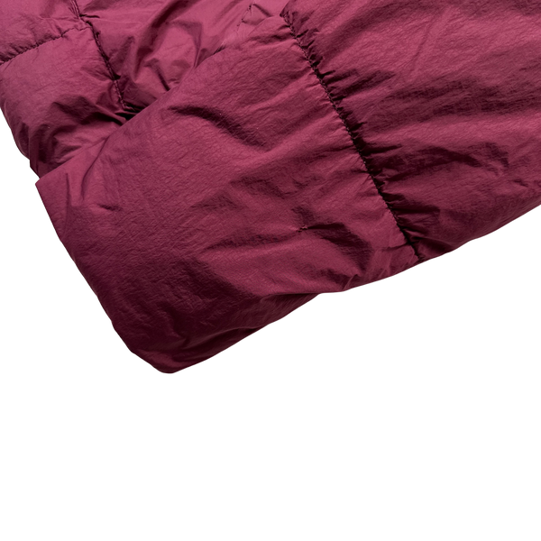 Stone Island 2018 Plum Down Filled Crinkle Puffer Jacket - Large