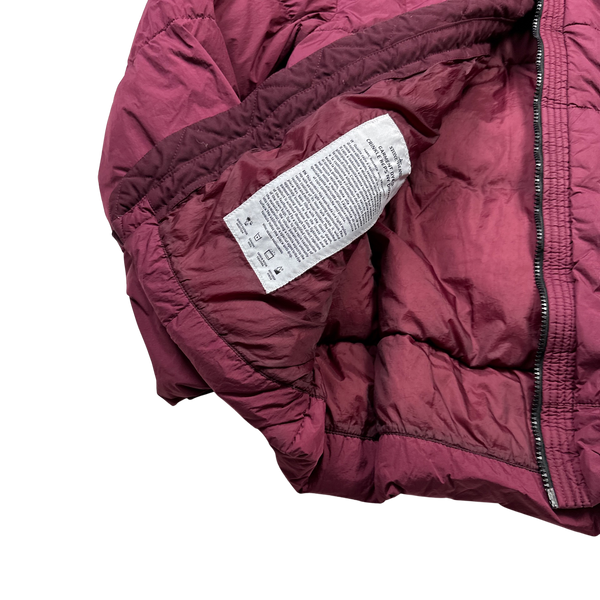 Stone Island 2018 Plum Down Filled Crinkle Puffer Jacket - Large