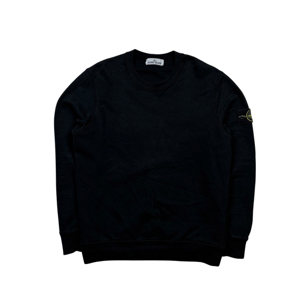 Stone Island 2020 Black Cotton Crewneck Sweatshirt - Medium