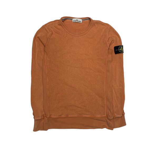 Stone Island 2016 Orange Cotton Crewneck Sweatshirt