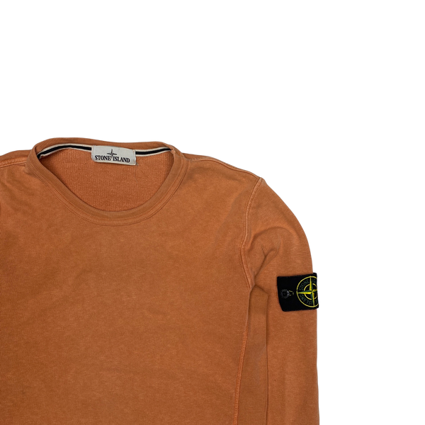 Stone Island 2016 Orange Cotton Crewneck Sweatshirt