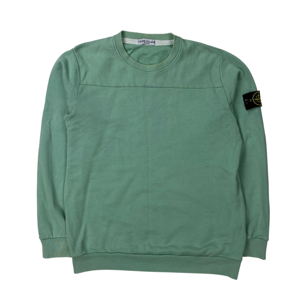 Stone Island 2010 Mint Green Cotton Crewneck Sweatshirt