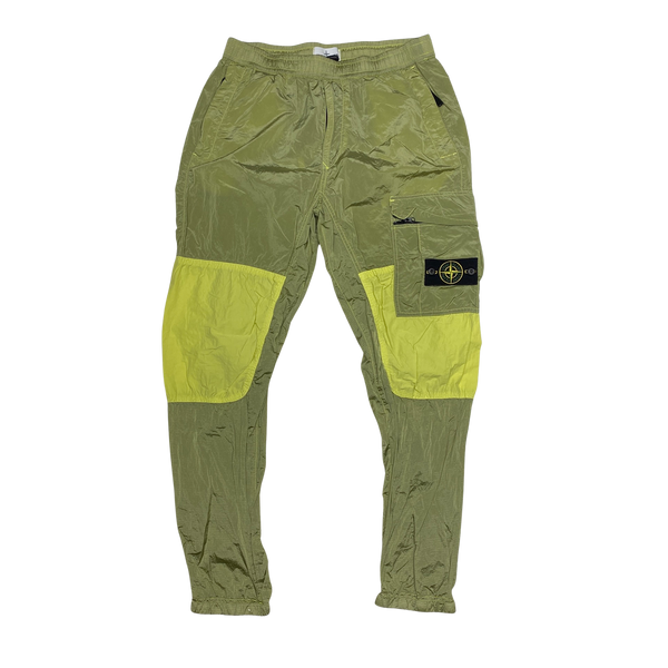 Stone Island 2019 Yellow Nylon Metal Rip Stop Cargos