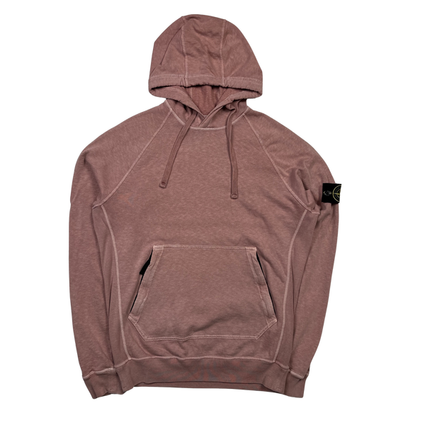 Stone island hoodie pink sales