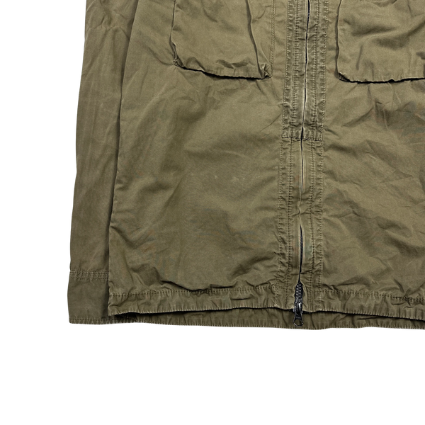 Stone Island 2018 Khaki Cotton Zipped Overshirt - Small