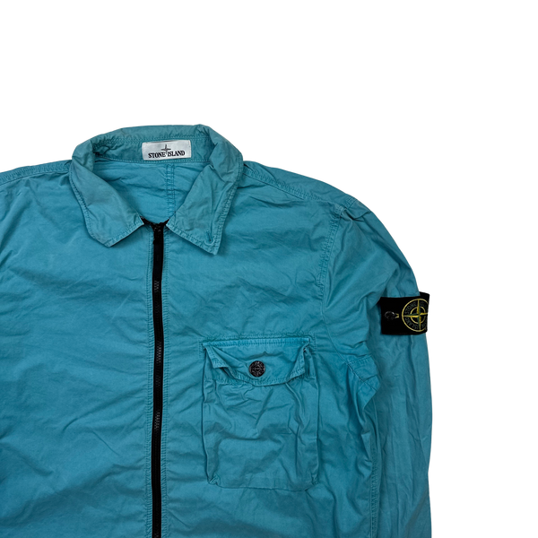 Stone Island Blue Cotton Overshirt - XL