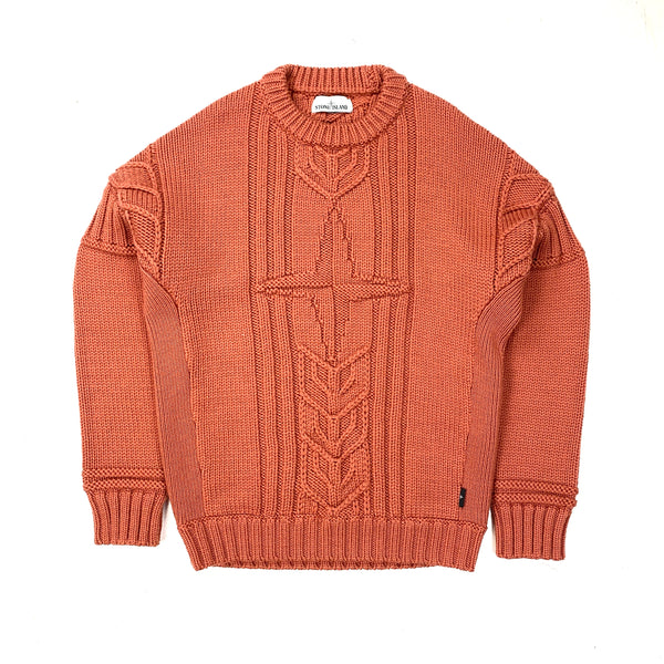 Stone Island Rust Orange Thick Winter Knit